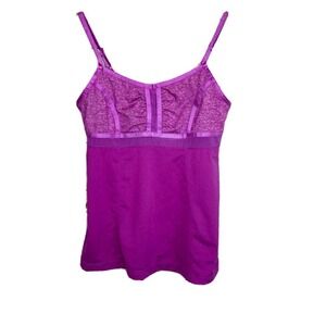 Zella Women's Fuschia‎ Workout Tank Shelf Bra Spaghetti Strap Size Small